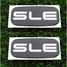 2Pcs SLE Cab Emblems 3D Badge Logo Nameplate Sticker Roof Pillar Replacement for SLE 15036134 Pickup Truck SUV (Chrome/Black)