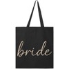 inktastic Elegant Bride Script Minimalist Typography Tote Bag Black 45aab
