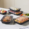 DealbyBox 400PCS Black Sushi Trays with Lids Plastic Sushi Containers