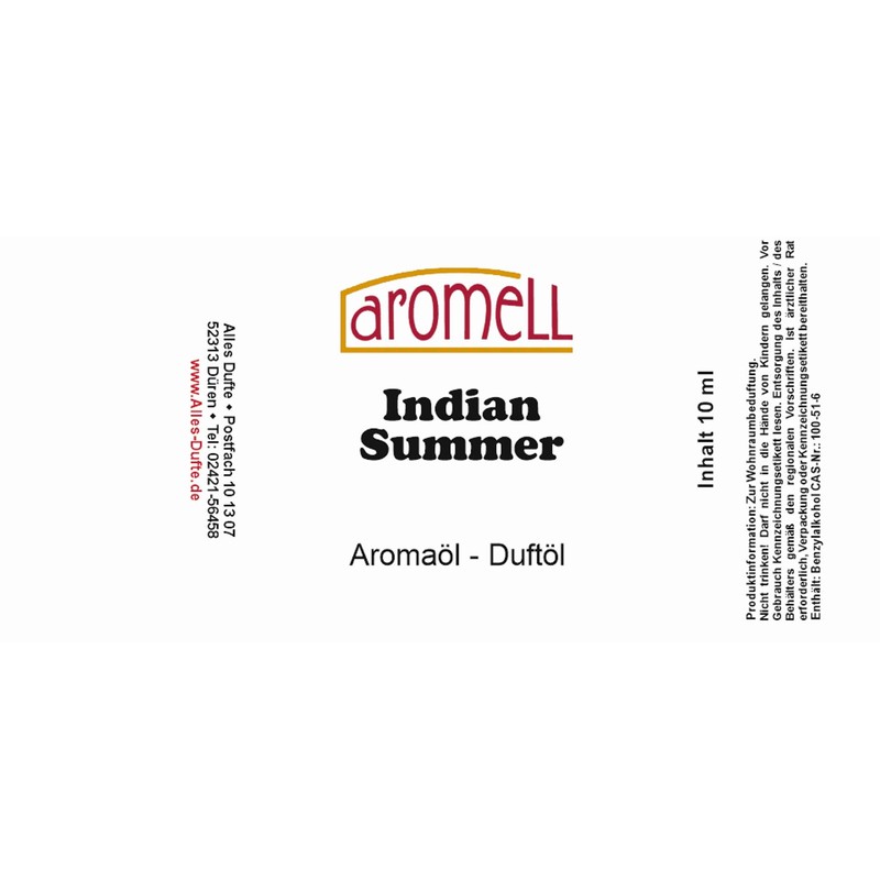 Indian Summer Aroma Oil 10ml