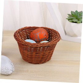 CAXUSD Easter Craft Storage Basket Handwoven Mini Basket for Easter Decor Candy Holder