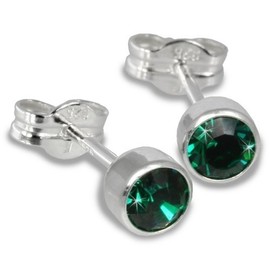 SilberDream SDO503G Sterling Silver 925 Stud Earrings