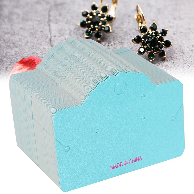 100pcs Blue DIY Jewelry Earring Ear Studs Hanging Display Hang