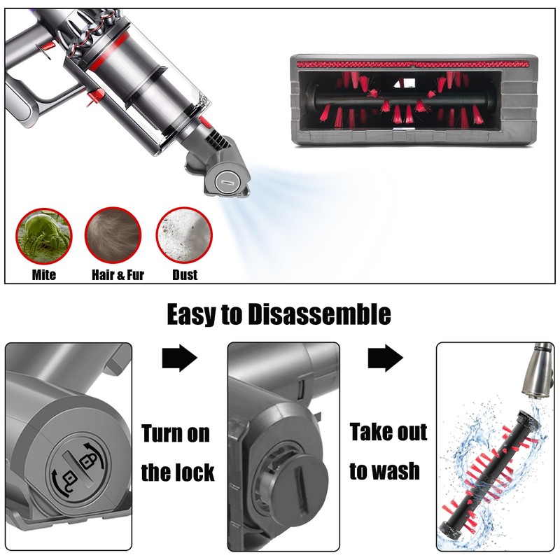 Arcets Mini Brush for Dyson V7 V8 V10 V11 V15