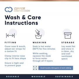 Copper Compression Face Mask For Kids- Copper Infused Reusab