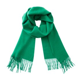 CALVIN & OLIVIA Ultra-Soft Winter Cashmere Feel Scarf Solid Color Warm Long Unisex Winter Scarves Perfect Holiday Gift for Women Men Saint Patrick's Green