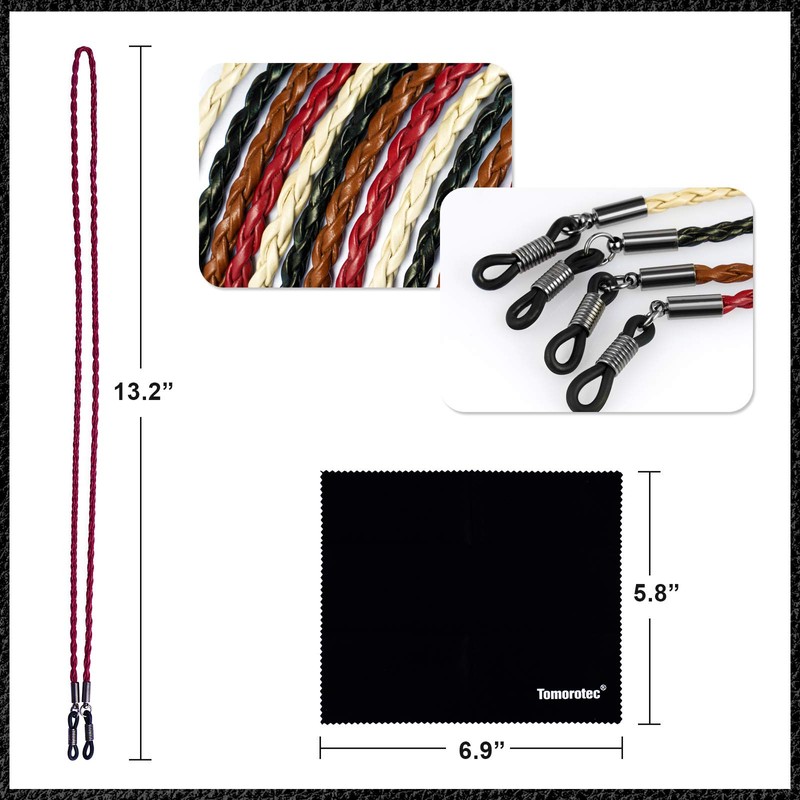 Tomorotec 4 Pack Eyeglasses Holder Strap Cord, Aphlos Eyeglass Retainer,