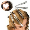 HUIKKJP 12pcs Professional Strong Hair Clips No Trace Stainless Silver