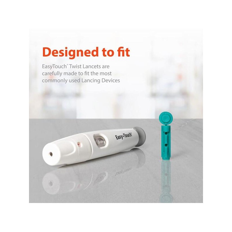 Easy Touch 이지터치 트위스트 랜싯 30G 300ct [32G (100 ct)]