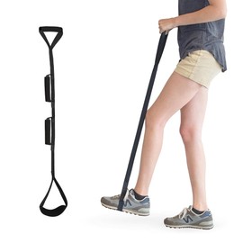 Kekoy 91 cm Long Leg Lift Strap with Foot and Hand Grip for Restricted Mobility After Hip Replacement, Getting in and Out of Bed, Car and Wheelchair (91 cm Black)