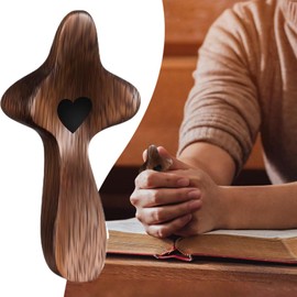 Prayer Wood, Hollow Heart Portable Prayer, Religious Keepsake for Home Decor Family Occasions Sleep Missionary Personal Reflection
