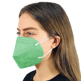 5-Layer Disposable Face Mask Made in USA | Improved Design | 95%+ Filtration Efficiency with Comfortable Ear Loop and Soft to Touch Materials | 10 Units (Mint Green)