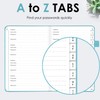 Elegant Password Book with Alphabetical Tabs - Hardcover Password Book