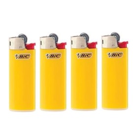 BIC Mini Lighters Pocket Size Classic 4 Ct each Color Set Safe & Child-Resistan - Yellow, Pack of 4