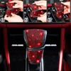 NBTEPEM 30 Pcs Red Bling Car Accessories Set for Women,