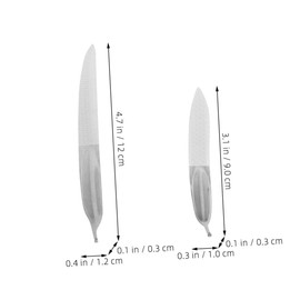 Minkissy 4pcs Stainless Steel Nail Files Double Sided Sanding Files for Fingernails