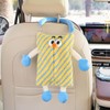 AIMALL Cute Monster Stripe Plaid Car Tissue Holder, Plush Backseat