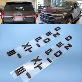 Unbranded Matte Black Front Hood EXPEDITION Letters Emblem FIT 2018-2024 Ford EXPEDITION