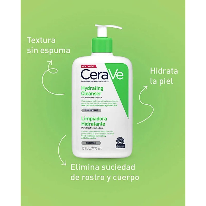 Crema Limpiadora Hidratante Piel Normal Seca 473ml Cerave