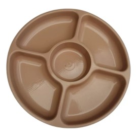 genericos varios Plato Botanero De 5 Divisiones, De 30cm Incluye 6 Pzs