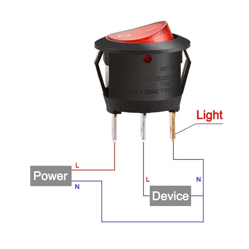 CABLEPELADO Rocker Switch 2 Way 3 Way Switch 3 Pole