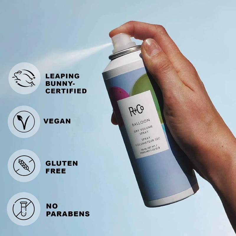 R+Co Balloon Dry Volume Hair Spray | Adds Instant Volume