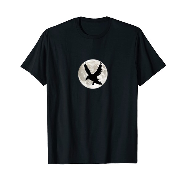 Eagle in front of Moon Bird Hawk Night T-Shirt