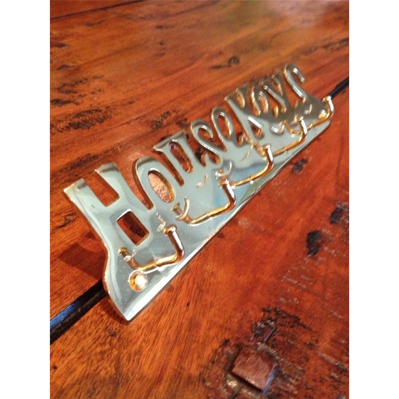 Larger Solid Brass" House Keys" Key Hook Including Wall fixings,