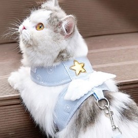 Pickgle 강아지하네스 개목줄 애견리드줄 산책용품 산책목줄 반려동물 천사 하네스 리드줄 XL Dog Harness Dog Leash Pet Lead Walking Supplies Walk Leash Pet Angel Harness Leash XL