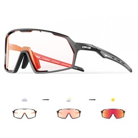 KAPVOE Photochromatic Self-Tone Cycling Glasses for Men Women Clear Sports Sunglasses TR90 Frame Road Bike Glasses Cycling MTB Cycling Glasses UV400 Protection Sports Glasses for Running Driving