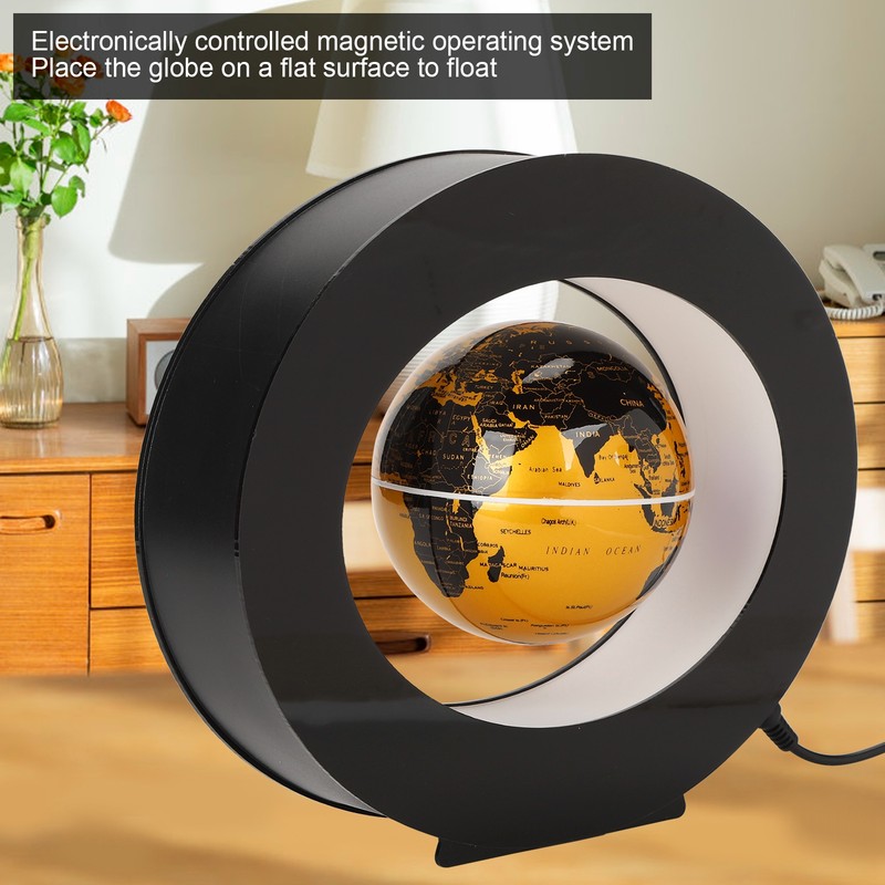 Floating Globe Magnetic Levitation World Map Ball Desktop Decoration with