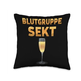 Sekt Geschenke für Frauen Wein Stag Party JGA Sparkling Wine Ladies Throw Pillow, 16x16, Multicolor