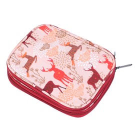 Knitting Storage Bag Portable Crochet Hook Needle Sewing Tool Case(Short Crochet Bag)