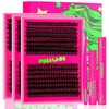 PURELEOR Lash Clusters Kit Fluffy 50D 80D 100D 150D Individual