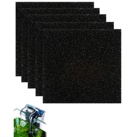 KEMUZ Pack of 5 Activated Carbon Filters, Replacement Pads for Aquarium Filter, Multi-Purpose Activated Carbon Filter, Replacement Filter Foam, Compatible with Fish and Aquariums (13 x 13 x 1 cm)