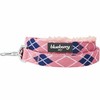 Blueberry Pet Scottish Argyle Fleece Padded Dog Leash with Soft & Comfortable Handle, 5 ft x 3/4", Pink, Medium, Leashes for Dogs