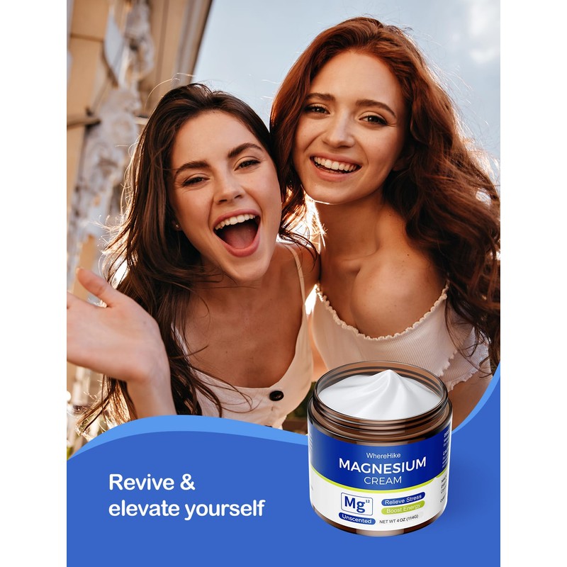 Natural Topical Magnesium Cream for Sleep,Nighttime Magnesium Lotion for Pain