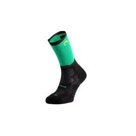 Lurbel Rise Five Trail Running Socks Breathable Anti Blister Socks Unisex Socks Running Socks High Socks, Black/green