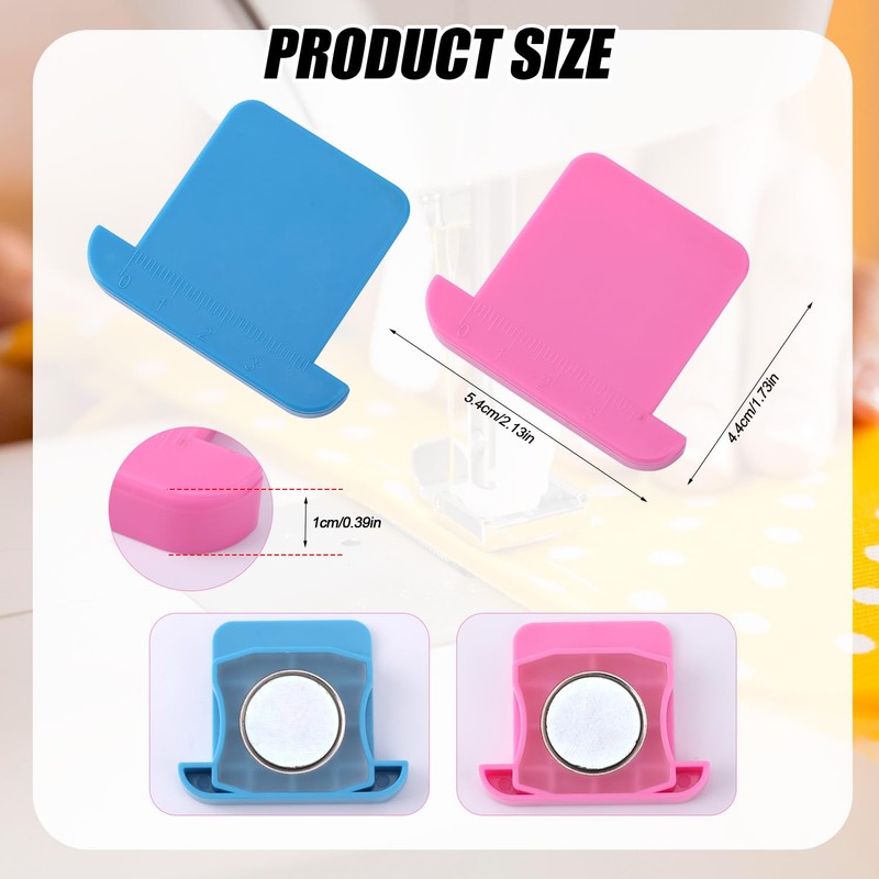 2pcs Magnetic Seam Guide with Scale, Magnetic Sewing Guide Magnetic