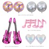 Yukiner Music Party Foil Balloons, 12pcs Disco Ball, Guitar, Musical