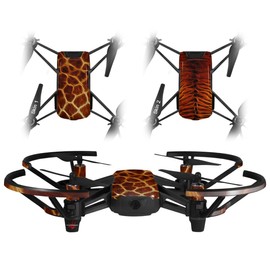 Skin Decal Wrap 2 Pack for DJI Ryze Tello Drone Fractal Fur Giraffe Drone NOT Included