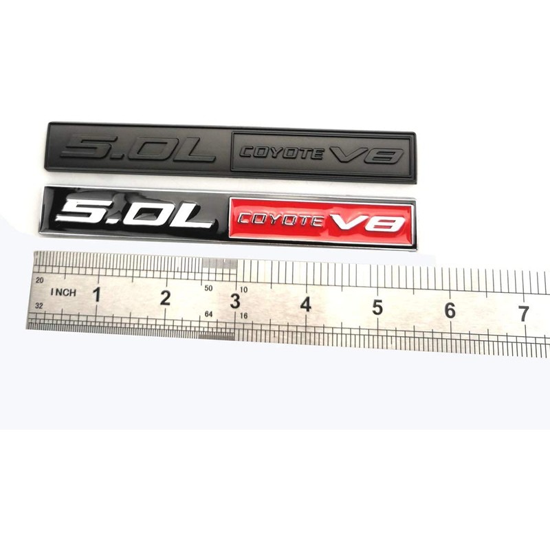 2pcs 5.0 Coyote V8 Emblem 3D Trim Fender Hook Trunk
