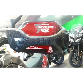 labelbike - 3D Resin Sticker Kit for Motorcycle Hand Guards Compatible with Yamaha Tenere 700 - Red