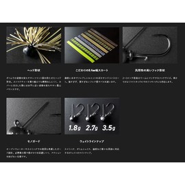 JACKALL Shaggy 0.07 oz (1.8 g) Silhouette Crawfish