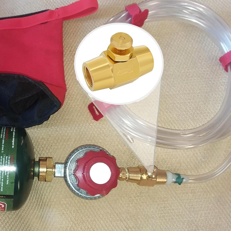 NICOLEKAY Brass 1/4" NPT Female Thread Push Button Check Valve