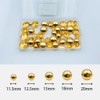 Zzcy Pack of 50 Shiny Gold Coloured Metal Buttons Hemisphere