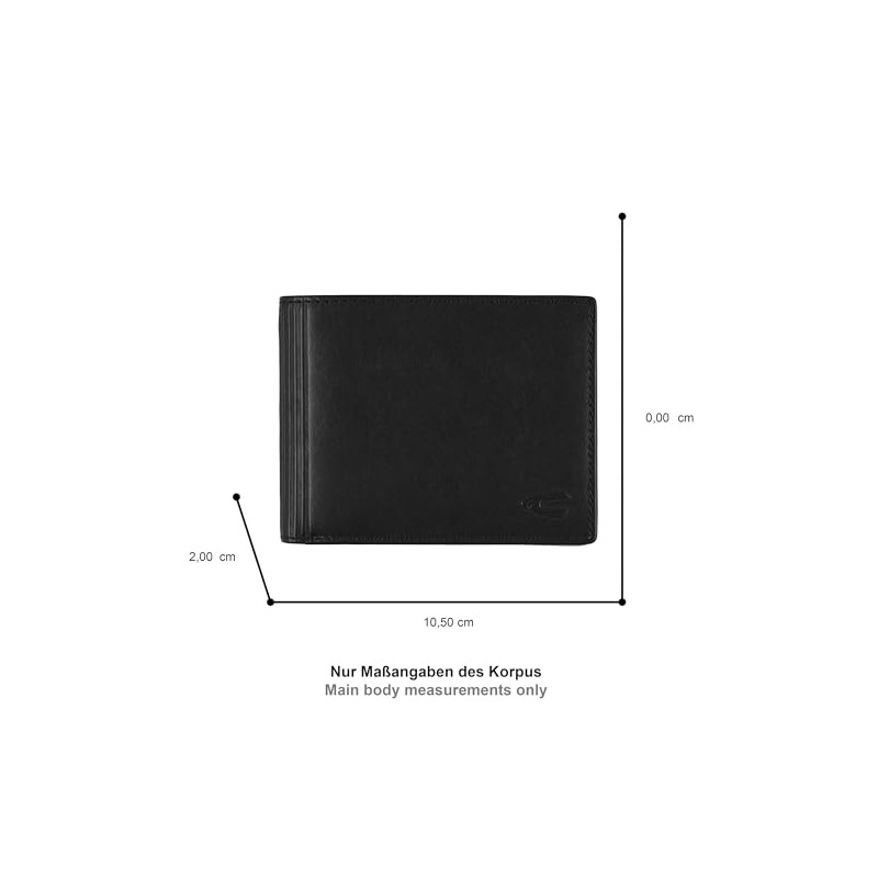 camel active Mens Cliff Travel Accessory Wallet - Black, black,
