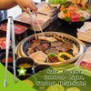 4 Pcs 9.5-Inch Stainless Steel Korean & Japanese BBQ Tongs