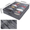Wuudi 12 Pockets Large Storage Boxes Under Bed Shoes Tidy