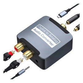 Convertidor De Audio Coaxial De Fibra Óptica Spdif Digital Aomu